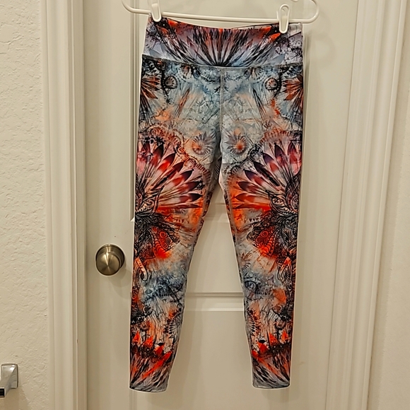 Evolution and Creation Pants - Evolution & Creation Active Leggings, Women's Size M, Color Blue, Black, purple
